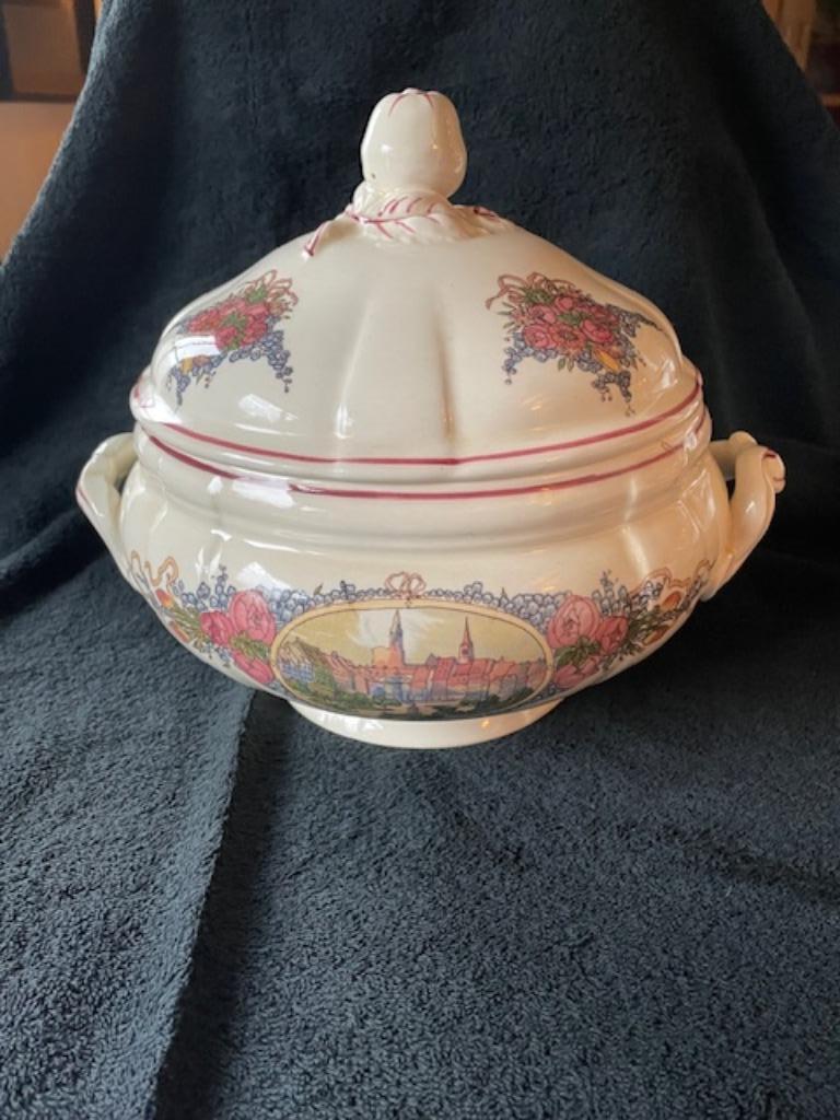 Obernai Sarreguemines, Henri Loux, soupterrine, Antiek en Kunst, Ophalen of Verzenden