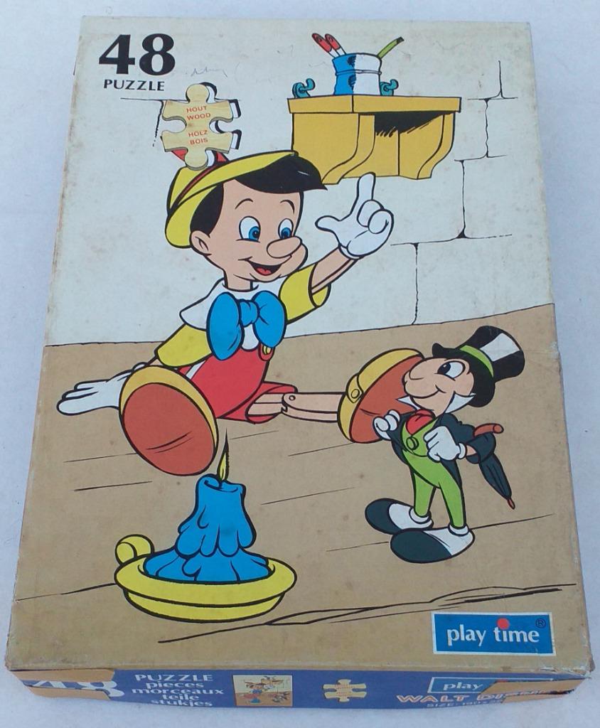 Houten puzzel Disney - Pinocchio, Ophalen of Verzenden, Peter Pan of Pinokkio, Gebruikt, Overige typen