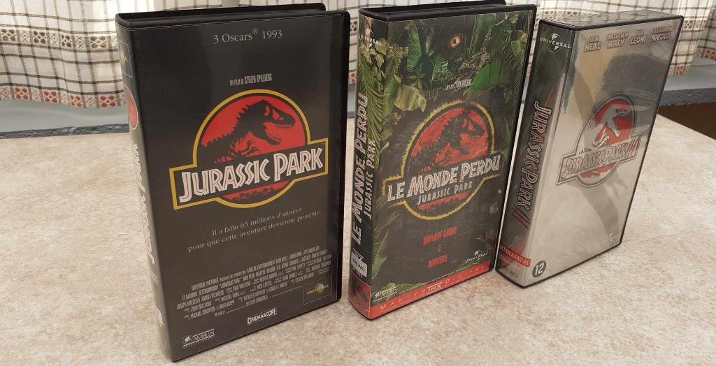 vhs reeks Jurassicpark 1, 2, 3, Ophalen of Verzenden, Zo goed als nieuw