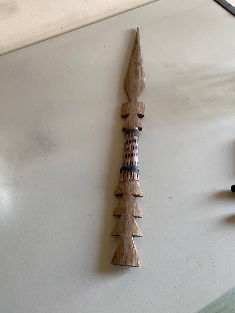 Houten speer, Antiek en Kunst, Ophalen