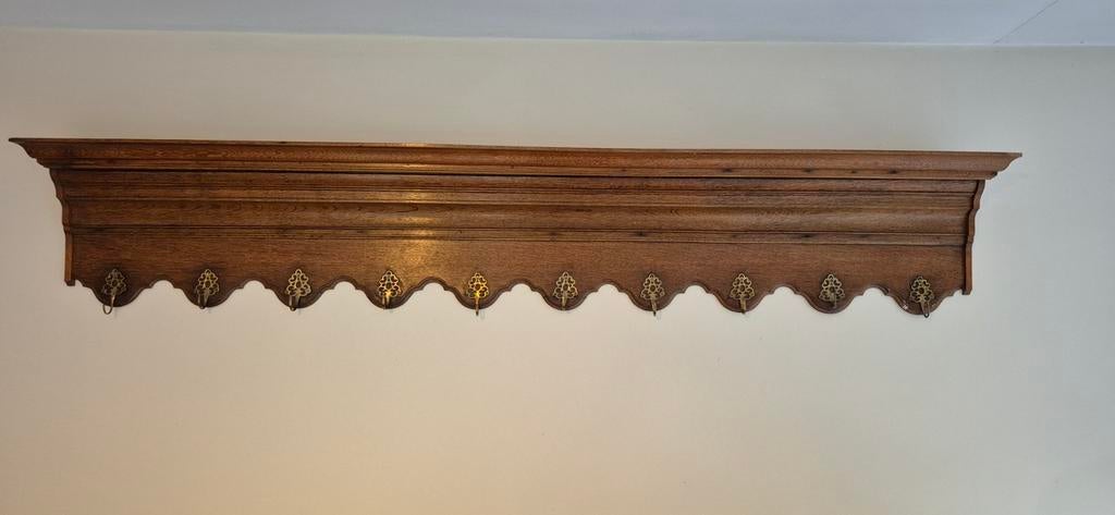 Ancienne archelle 19ème en chêne avec 10 crochets, Enlèvement, Comme neuf