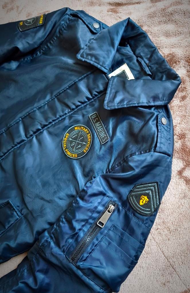 FIREFLY „US MARINES” bomberjack: M - Marineblauw - afneembar, Ophalen of Verzenden, Zo goed als nieuw, Blauw