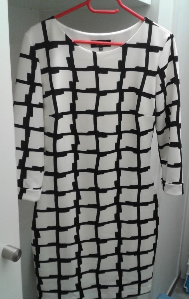 ANA ALCAZAR, kleedje wit-zwart, maat 38, weinig gedragen, Taille 38/40 (M), Enlèvement ou Envoi, Comme neuf, ANA ALCAZAR