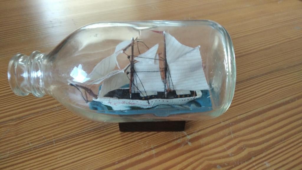 Bootje in een fles, Antiek en Kunst, Ophalen of Verzenden