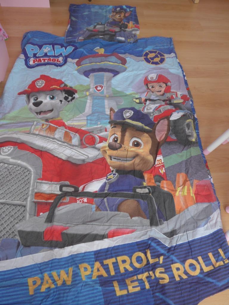 Dekbedovertrek Paw Patrol FLANEL, Kinderen en Baby's, Gebruikt, Blauw, Dekbedovertrek, Ophalen of Verzenden
