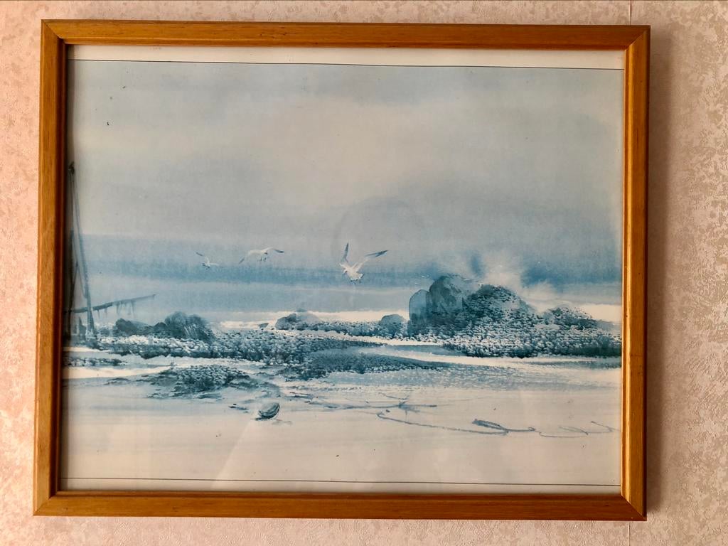 Meeuw in de sneeuw, Antiek en Kunst, Ophalen