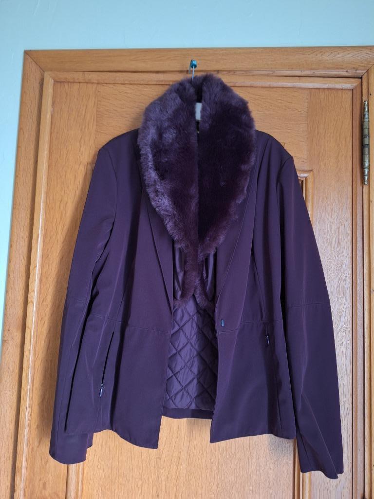 veste couleur prune - col fourrure - MNG - taille 40, Neuf, Taille 38/40 (M), Autres couleurs, MNG