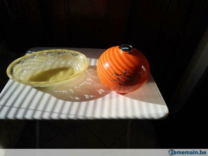 Ancienne Boule a Glaçons DUBONNET + 1 Panier a fruits les 2