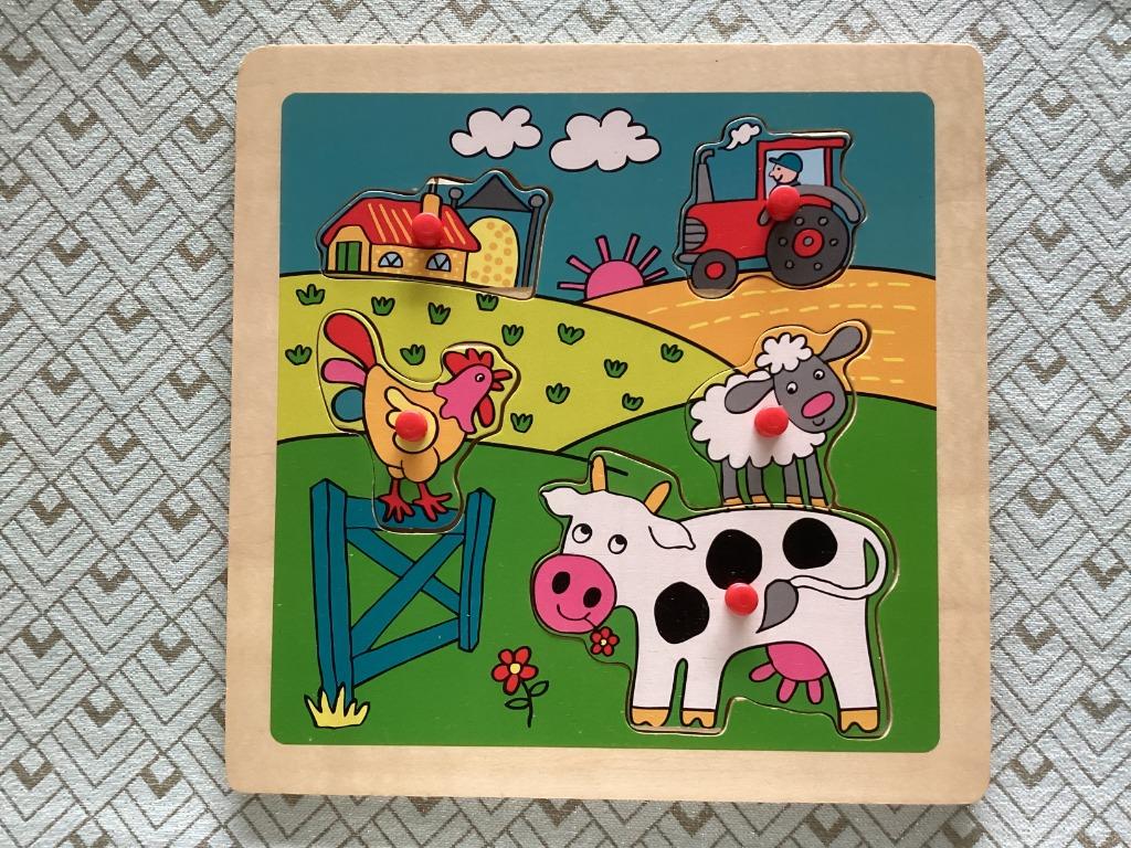 Inlegpuzzel hout, Kinderen en Baby's, Ophalen, Zo goed als nieuw, Overige typen