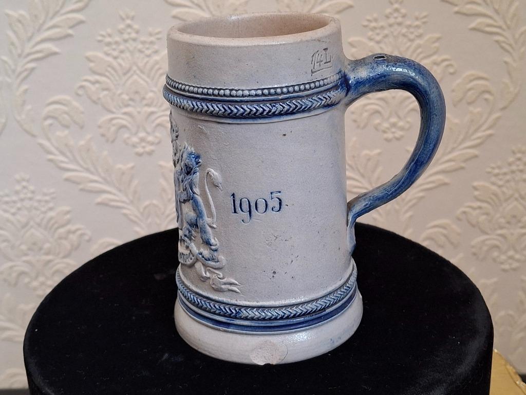 Chope à bière belge de 75 ans, Collections, Envoi, Utilisé, Service