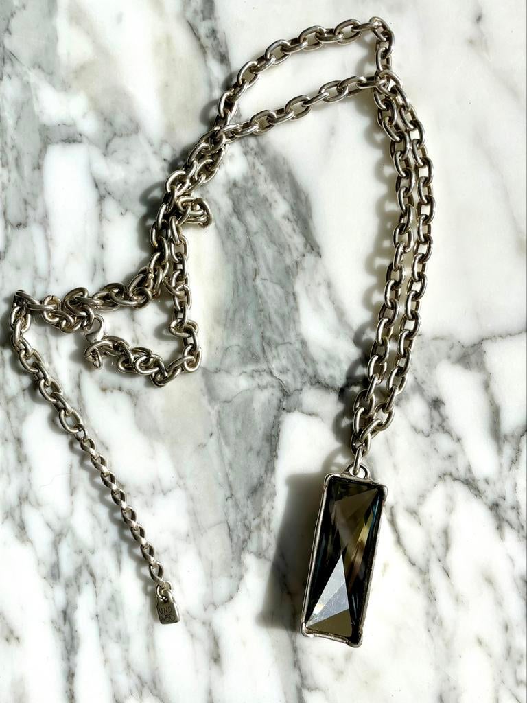 Ketting van uno de 50, Ophalen of Verzenden, Gebruikt, Zilver, Met kristal