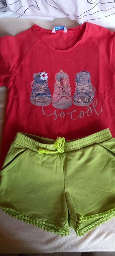 groene en rode set mayoral short en T-shirt maat 122, Mayoral, Meisje, Ophalen of Verzenden, Zo goed als nieuw