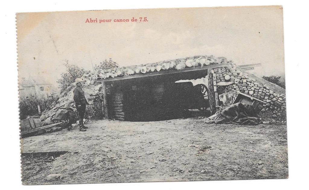 abri pour canon de 7.5., Ophalen of Verzenden, Voor 1920, Gelopen, Politiek en Historie