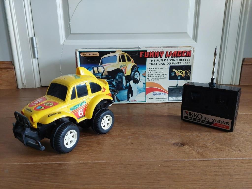 Nikko RC Funny Wagen Beetle 1983, Elektro, Gebruikt, Ophalen of Verzenden, Auto onroad