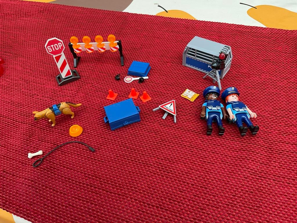 Playmobil politie wegversperring, Ophalen of Verzenden, Gebruikt