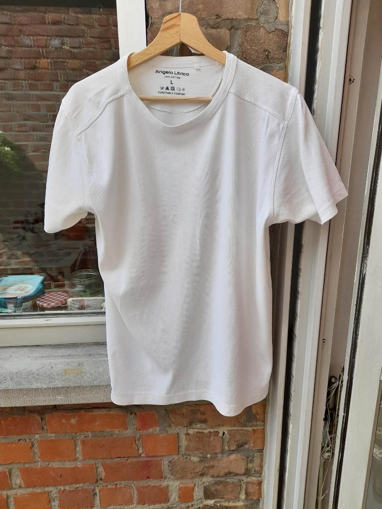 T-shirt uni blanc sale par Angelo Litrico Large, Enlèvement ou Envoi, Angelo Litrico, Blanc, Taille 52/54 (L)