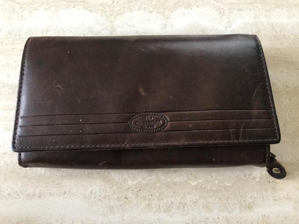 Bruine lederen portefeuille "TheChesterfieldBranche" (nr3789, Overige merken, Bruin, Ophalen of Verzenden, Zo goed als nieuw