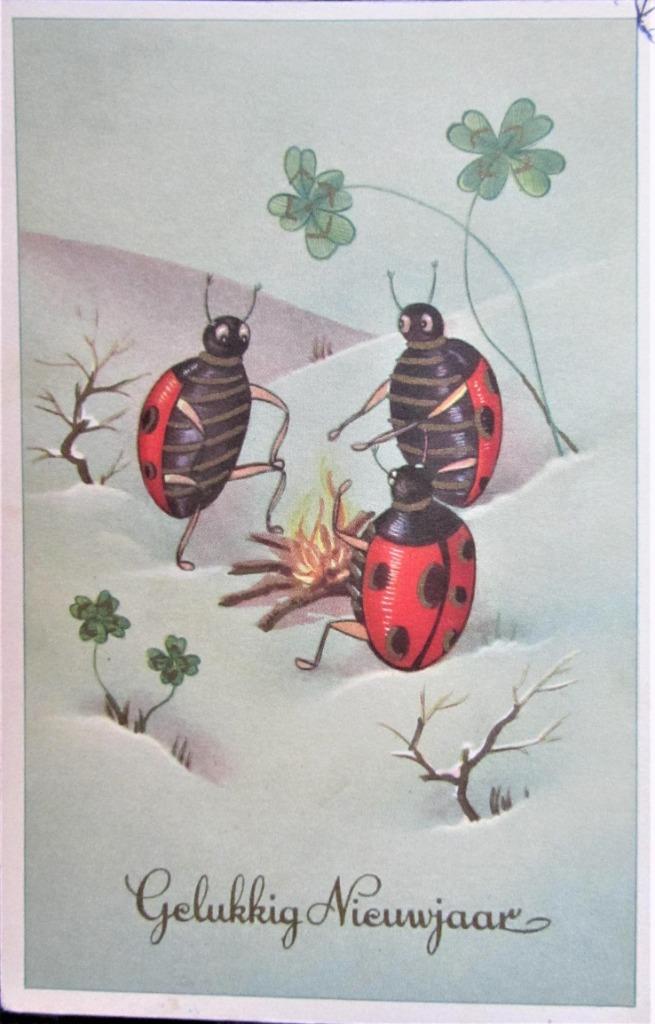 FANTASIEKAART- LIEVEHEERSBEESTJES, Enlèvement ou Envoi, 1940 à 1960, Affranchie, (Jour de) Fête
