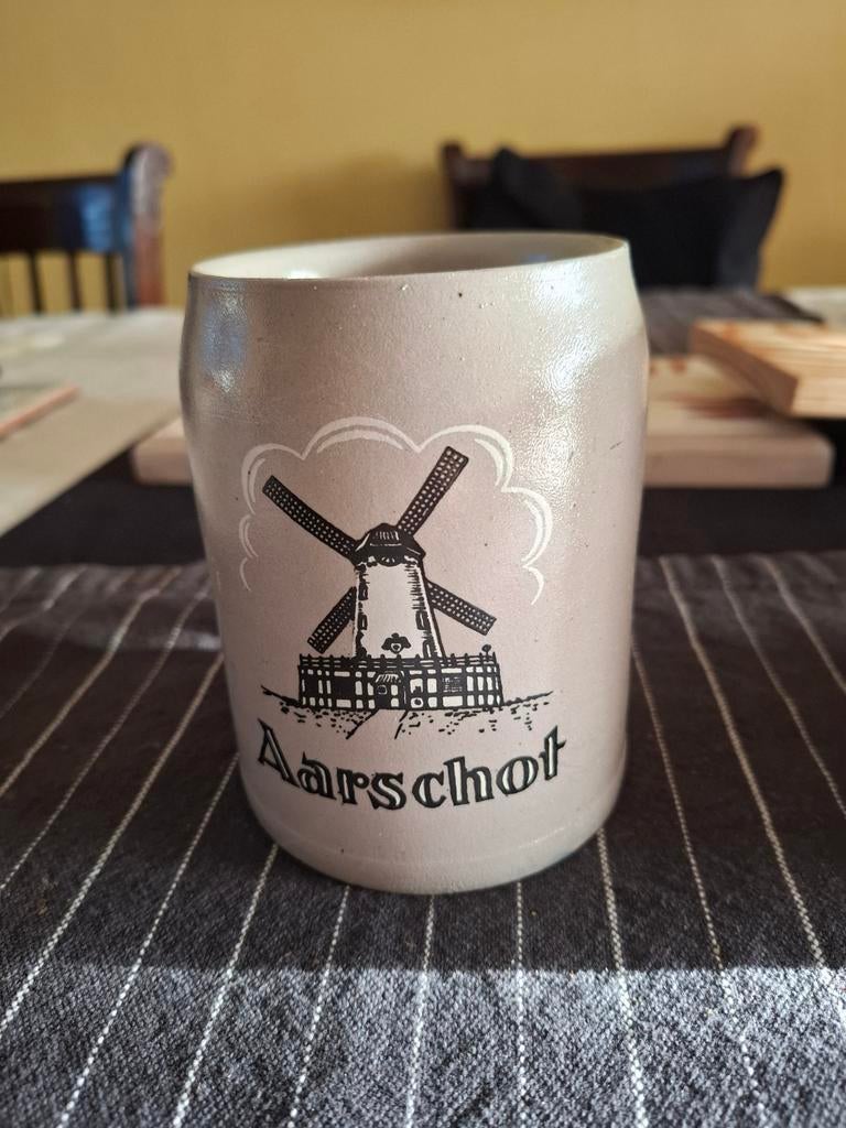Oude bierpotten keramiek 0,5 L (Westmalle, spreuk, ...), Antiek en Kunst, Ophalen