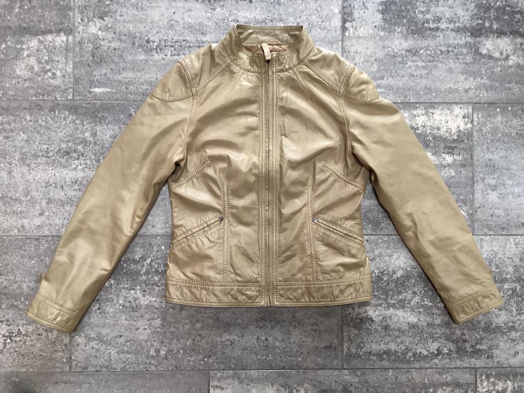 Veste en cuir Esprit 40, Taille 38/40 (M), Enlèvement ou Envoi, Beige, Comme neuf