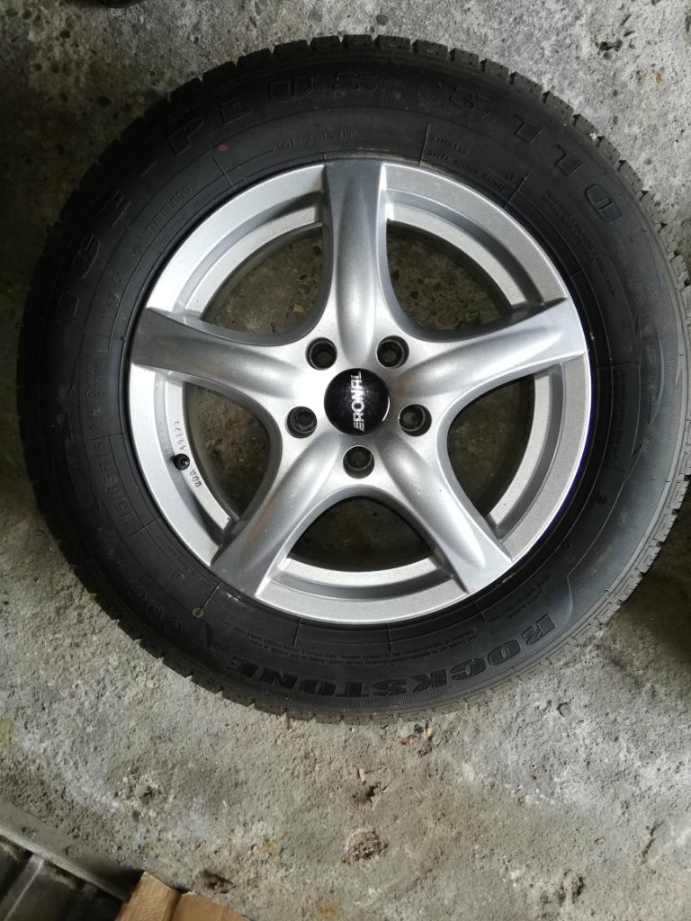 4 pneus hiver + jantes, Autos : Pièces & Accessoires, Pneus et Jantes, 16 pouces, Enlèvement, Utilisé