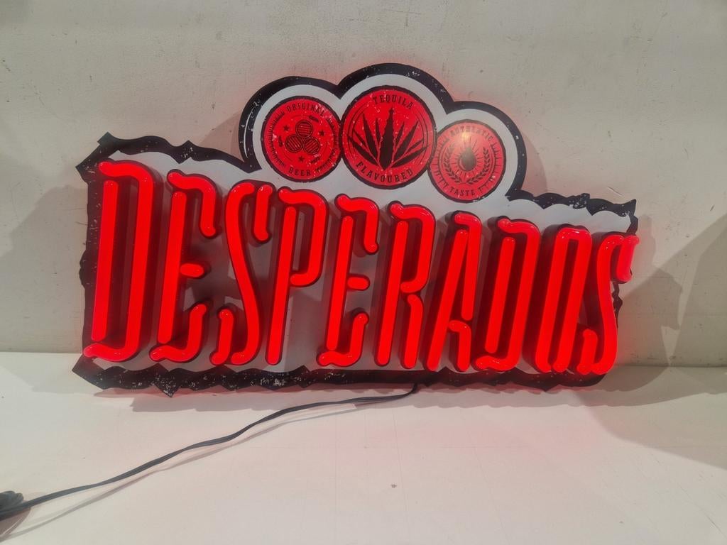 Desperados verlichting neon reclamebord Dekkers met dimmer, Ophalen of Verzenden, Zo goed als nieuw, Reclamebord