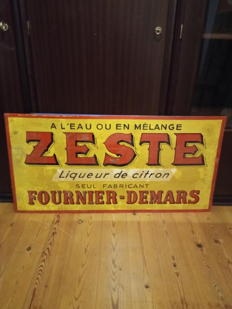 Zeste reclamebord in blik, Ophalen, Zo goed als nieuw, Reclamebord