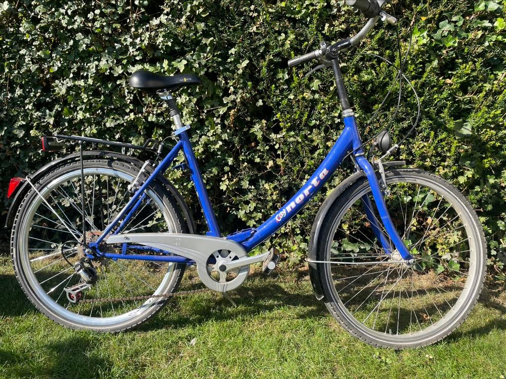 Blauwe Norta stadsfiets 26”, Versnellingen, Zo goed als nieuw, 50 tot 53 cm, Ophalen