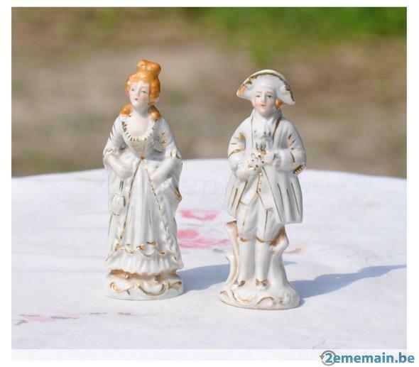 statuettes marquis et marquise en porcelaine oftriart, Antiquités & Art, Enlèvement ou Envoi