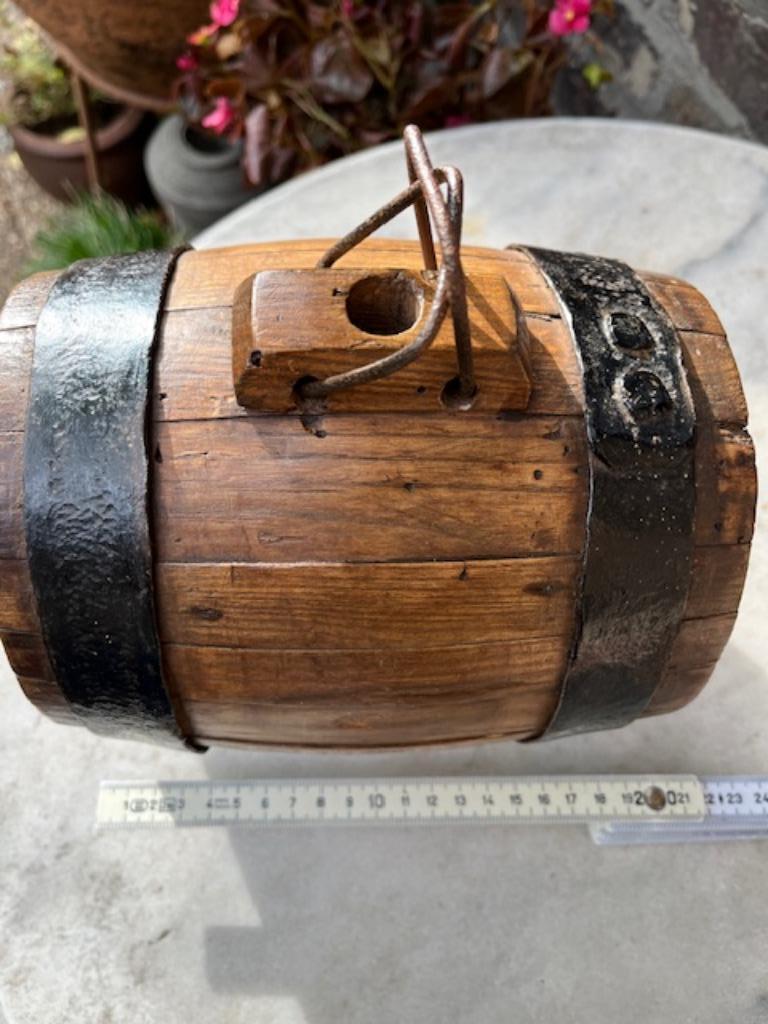 Origineel houten kruittonnetje kruit kruitton 18e eeuw, Antiek en Kunst, Ophalen of Verzenden