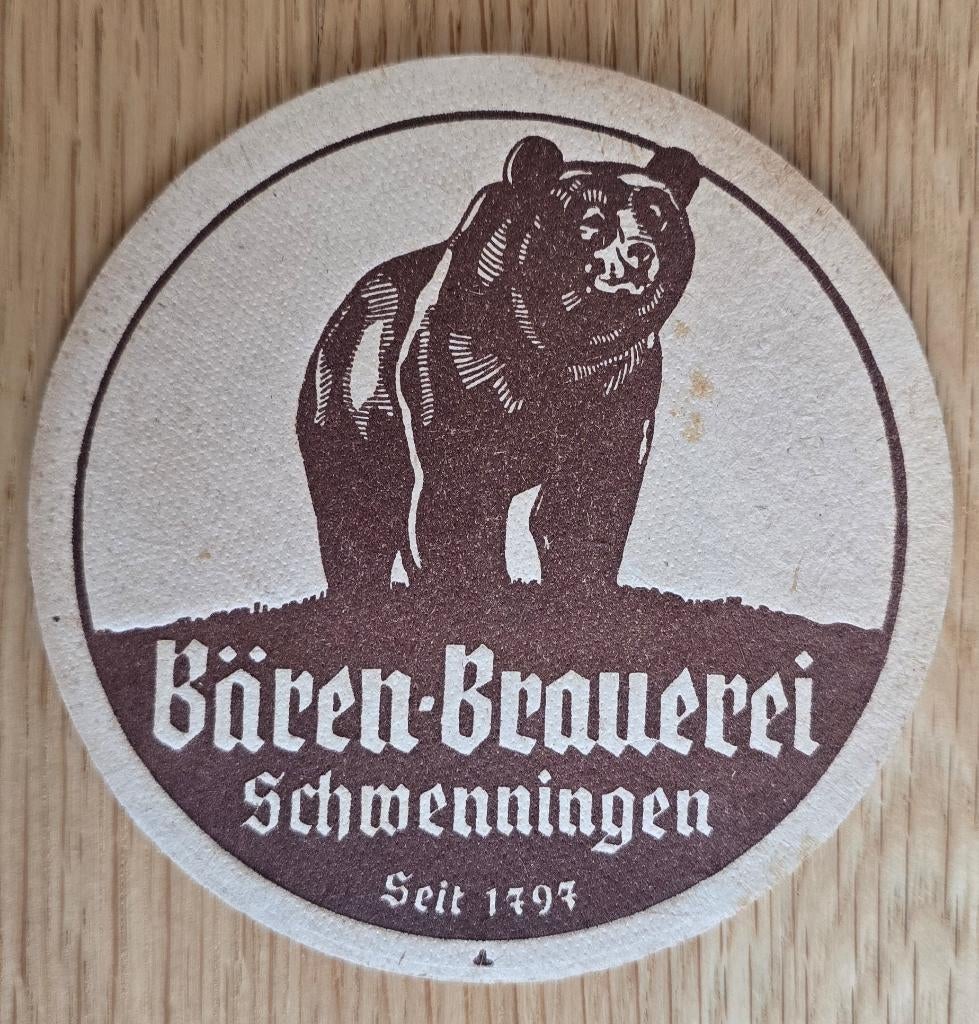 Bären Brauerei Bierviltje Bierdeckel Coaster, Verzenden, Gebruikt, Viltje(s)