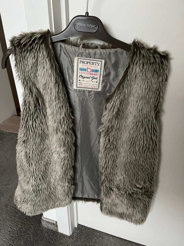 Bodywarmer pelsje nepbontje maat 176 of XS, Kinderen en Baby's, Ophalen of Verzenden, Zo goed als nieuw