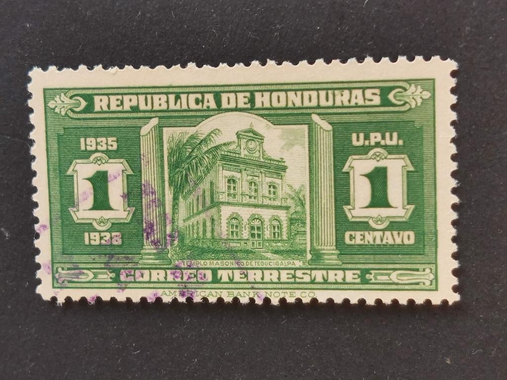 Honduras 1935 - Temple maçonnique de Tegucigalpa, Enlèvement ou Envoi, Affranchi, Amérique centrale