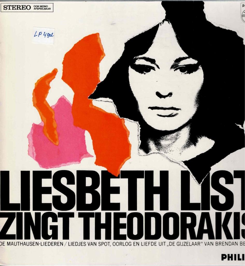 Vinyl, LP   -   Liesbeth List Zingt Theodorakis* ...., Ophalen of Verzenden, Overige formaten