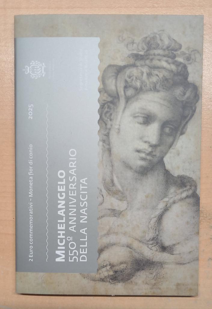 2 EURO 2025    SAN MARINO    MICHELANGELO   € 27,50, Postzegels en Munten, Ophalen of Verzenden, San Marino, 2 euro, Losse munt