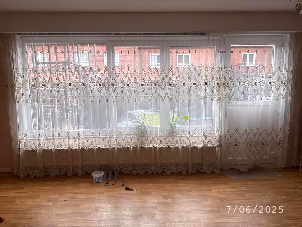 Klassieke gordijnen, Huis en Inrichting, Ophalen, Zo goed als nieuw, Crème