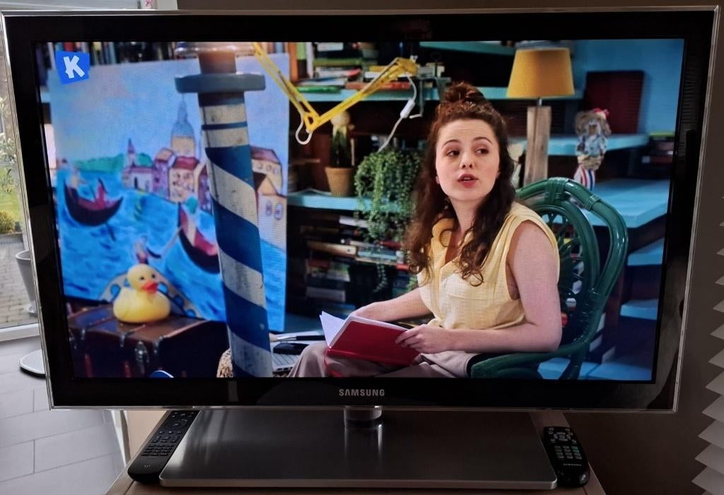 Samsung Full HD LCD TV + soundbar + subwoofer, Audio, Tv en Foto, Televisies, Ophalen, Gebruikt, LCD, 100 Hz