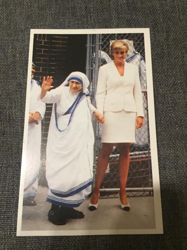 Doodsprentje Moeder Teresa & Princes Diana, Ophalen of Verzenden, Bidprentje