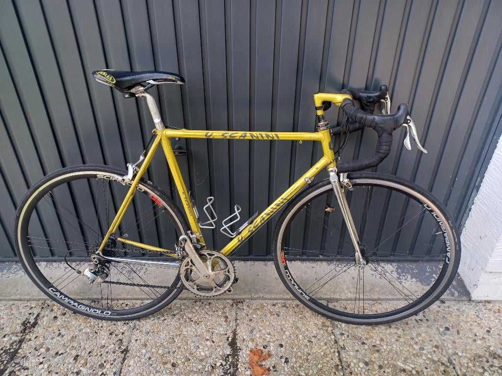 Koersfiets merk U.Scanini met Campagnolo Scirocco G3 velgen, Ophalen, Gebruikt, Overige merken
