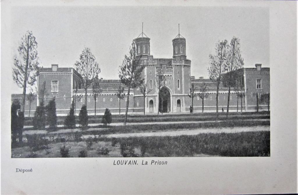 POSTKAART- LEUVEN, DE GEVANGENIS (ZELDZAME KAART)., Ophalen of Verzenden, Ongelopen, Vlaams-Brabant