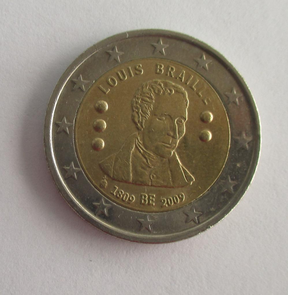 2 Euromunt Louis Braille - 1809 BE 2009, Enlèvement ou Envoi, Belgique, 2 euros, Monnaie en vrac