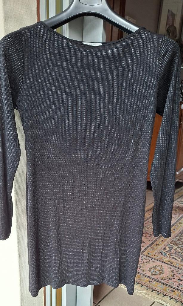 Zwart Lyrex kleedje Sarah Pacini 42 lengte 80cm stretch, Sarah Pacini, Zwart, Maat 42/44 (L), Nieuw
