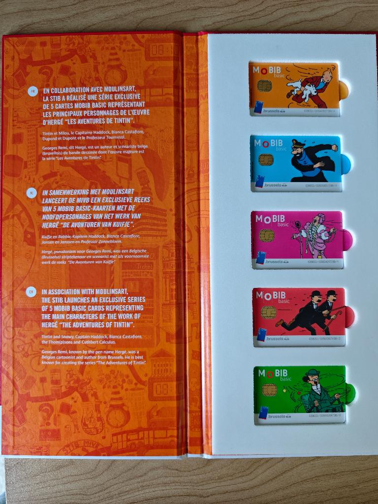 Collection de cartes STIB Tintin – Édition limitée, Enlèvement ou Envoi, Tintin, Comme neuf, Livre ou Jeu