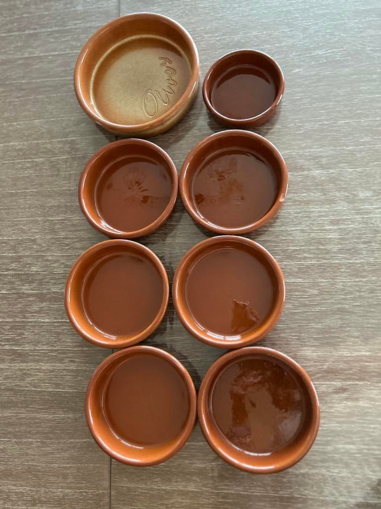 terracotta schaaltjes., Huis en Inrichting, Keuken | Potten en Pannen, Zo goed als nieuw, Overige typen, Overige materialen, Ophalen