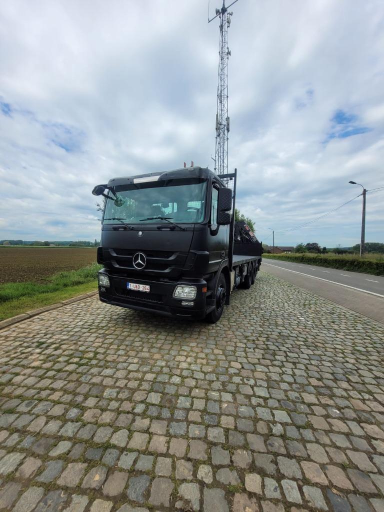 Mercedes-Benz 3236 8x4-4 ACTROS+GRUE HIAB 166E-5 HIPRO/32TON, Cuir, Euro 5, Achat, Entreprise
