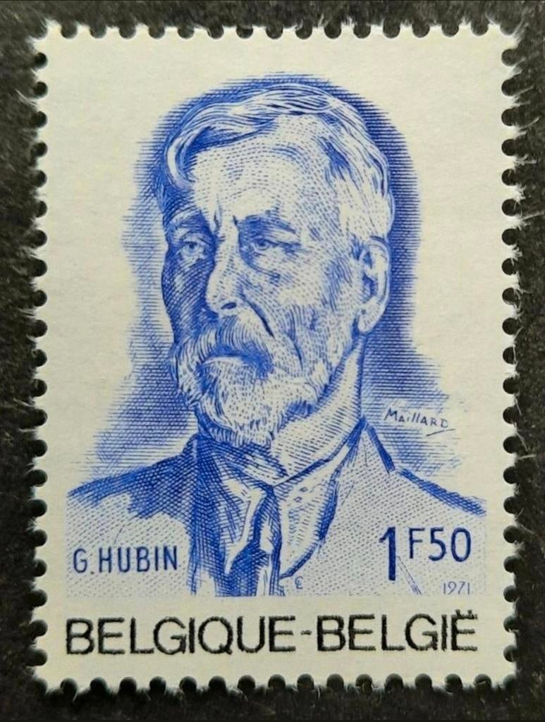 België: OBP 1591 ** Georges Hubin 1971., Postzegels en Munten, Frankeerzegel, Ophalen of Verzenden, Zonder stempel, Postfris
