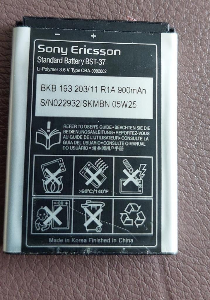 Batterij Sony Ericsson BST-37, Enlèvement ou Envoi, Comme neuf, Sony Ericsson