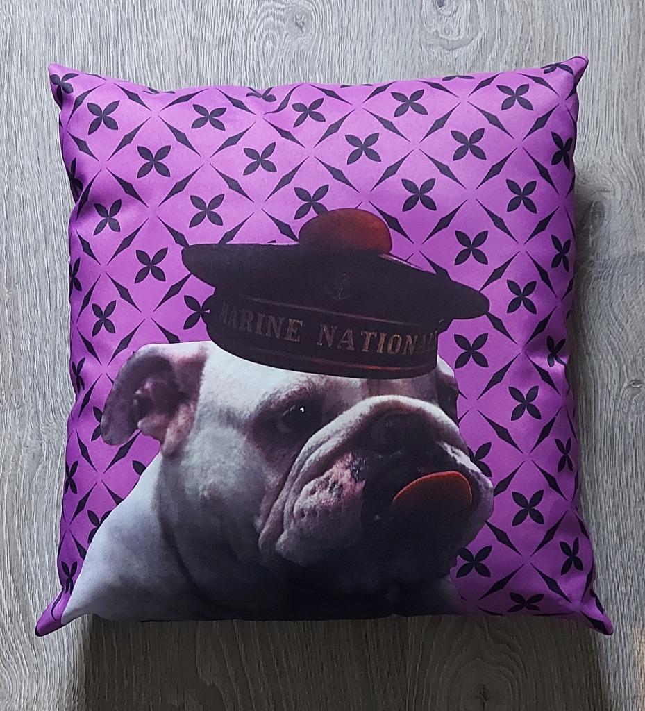 Sierkussen Bulldog, Enlèvement ou Envoi, Comme neuf, Autres couleurs, Rectangulaire