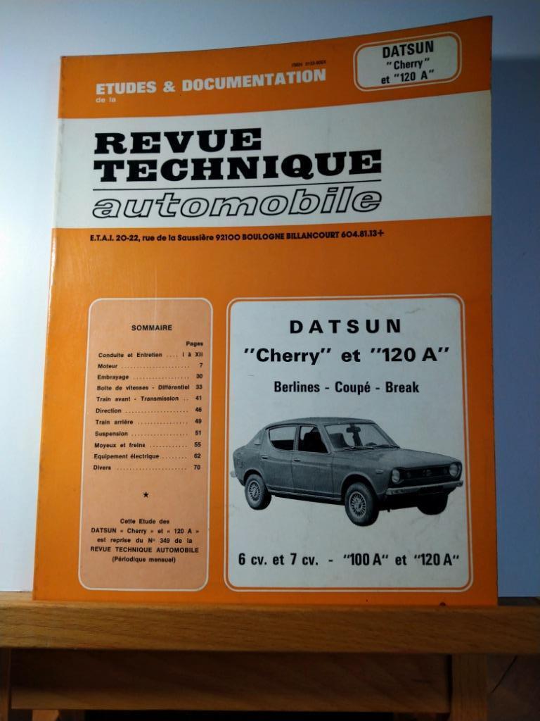 RTA - Datsun "Cherry" et "120 A" Revue technique automobile, Envoi