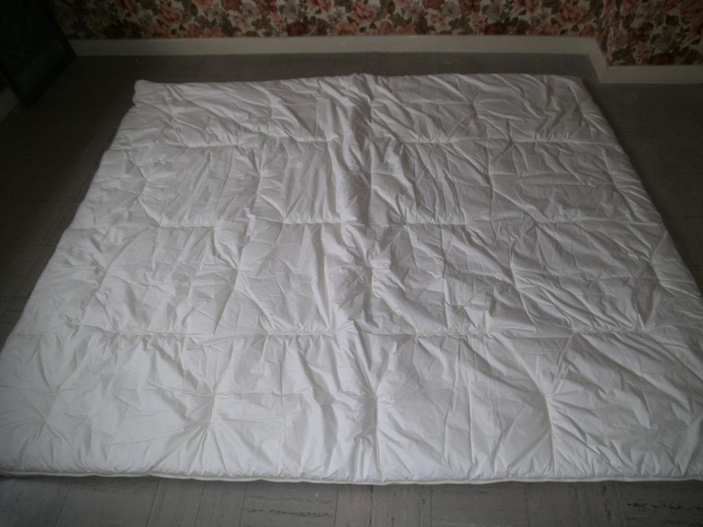 Couette pour lit double, Enlèvement ou Envoi, Utilisé, Couverture ou Couette, Blanc